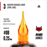 Cartouches CAM x AMI JAMES - Traceurs ronds Super Bugpin - #8 (0,25mm) - 20/boîte