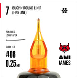 Cartouches CAM x AMI JAMES - Traceurs ronds Super Bugpin - #8 (0,25mm) - 20/boîte