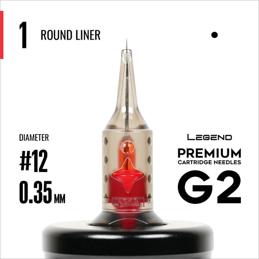 Cartouches Legend Premium G2 (2e génération) - Round Liners - #12 (0,35mm) - 20/Boîte