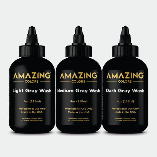 Graue Waschtöne (3er Set) - Amazing Colors (120ml)