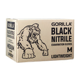 Gants d'examen en nitrile noir Gorilla – Légers